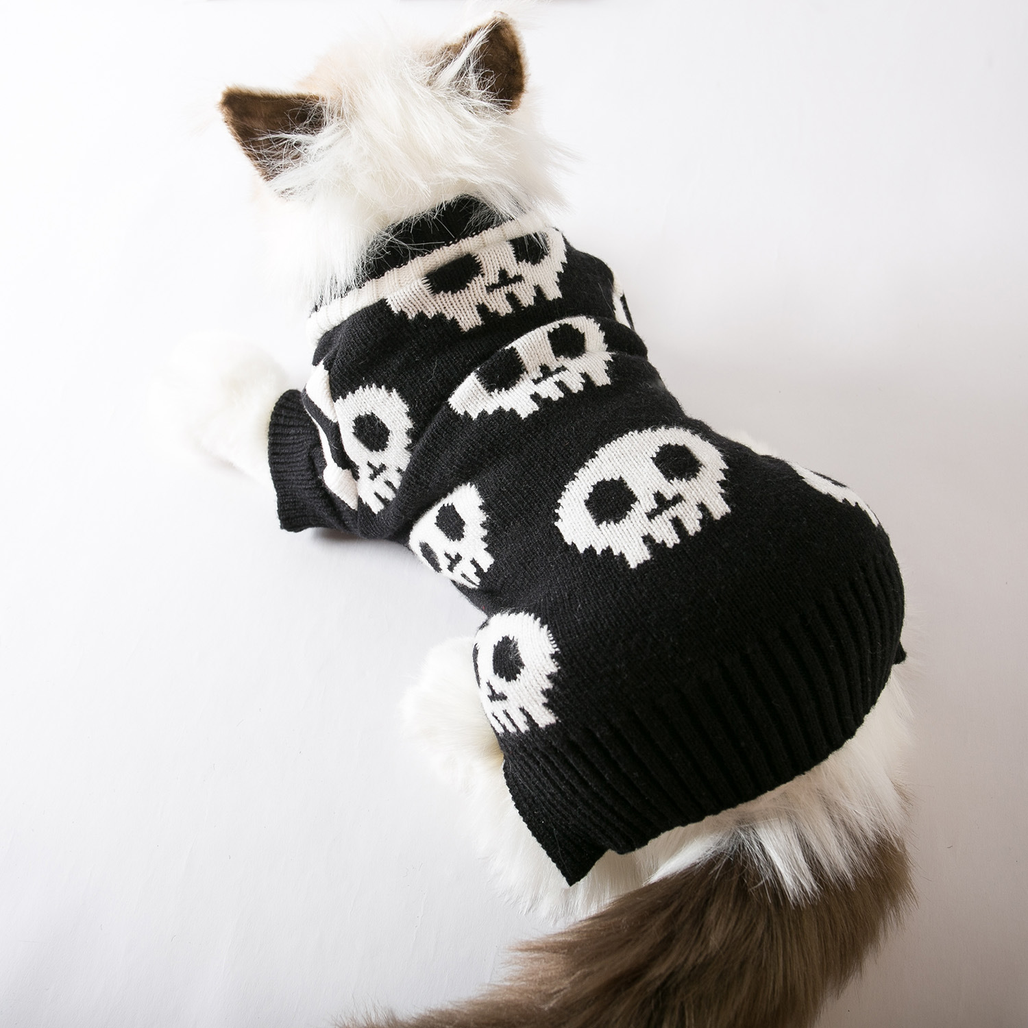 Skull Pattern Halloween Dog Sweater Knit Pet Costume for Dogs